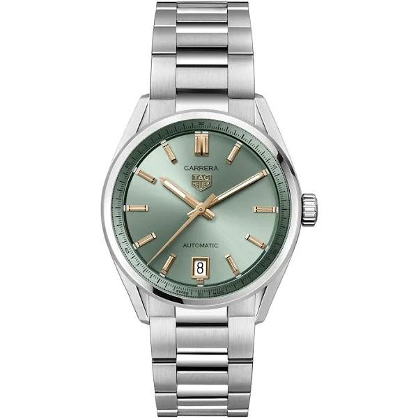 Tag Heuer Carrera Date Calibre 7 Automatic 36 mm Watch - Steel Case and Band - BA0001 Dial