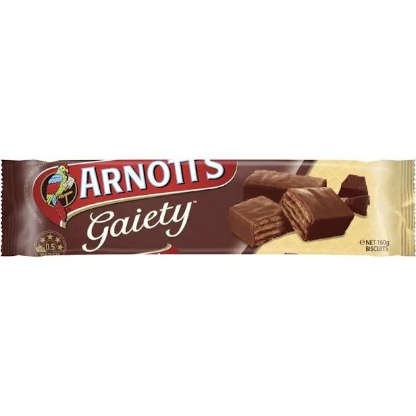 Arnotts Chocolate Gaiety Biscuits 160g