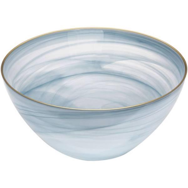 Ladelle Ismay Round 5L Salad Glass XL Bowl Serving Dish - Blue