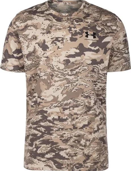 Under Armour Men's ABC Camo Short Sleeve Shirt Brown / Small