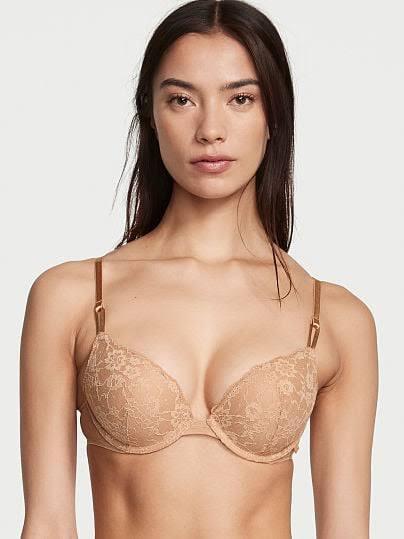 Sexy Tee Posey Lace Push-Up Bra , Beige, 34a - Women's Bras - Victoria's Secret