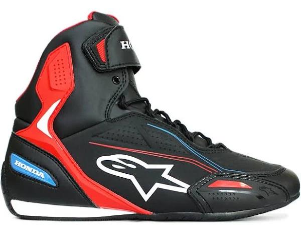 Alpinestars Faster-3 Honda Black Red Blue Motorcycle Shoes