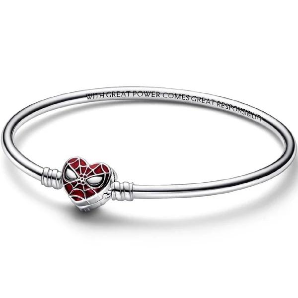 Pandora 592324C01 Women's Bangle Spiderman Mask 925 Silver, Enamel