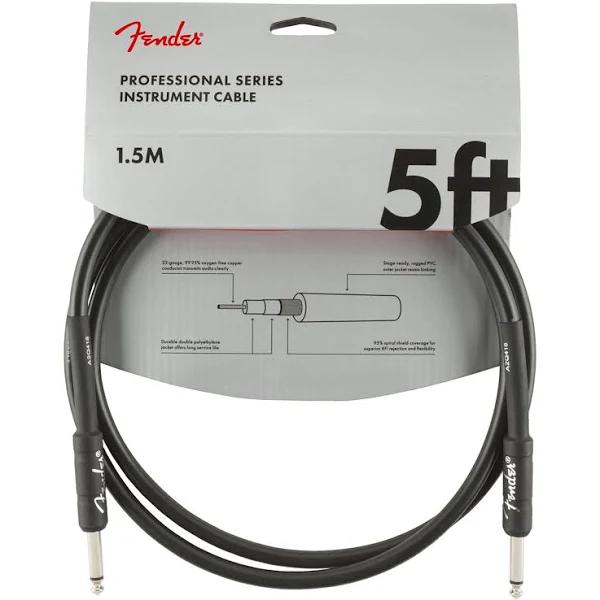 Fender Professional Series 5' Instrument Cable Black