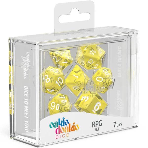 Oakie DOAKIE Dice RPG Set Translucent - Yellow (7)