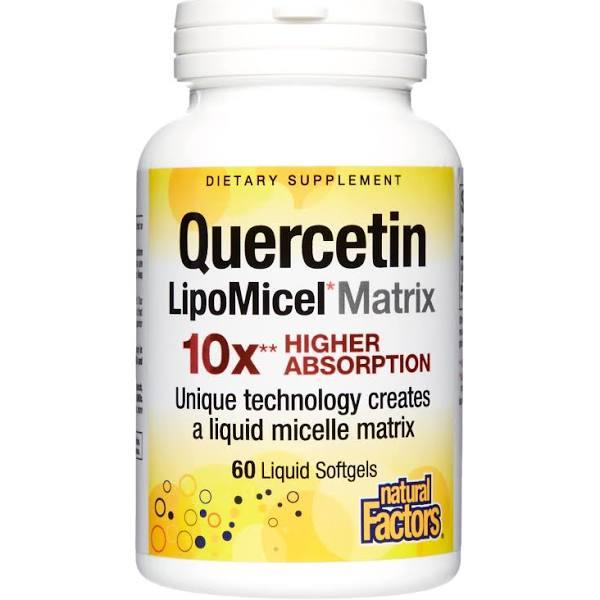 Natural Factors Quercetin LipoMicel Matrix 60 Liquid Softgels