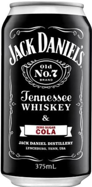 Jack Daniels Tennessee Whiskey & Zero Sugar Cola 375ml