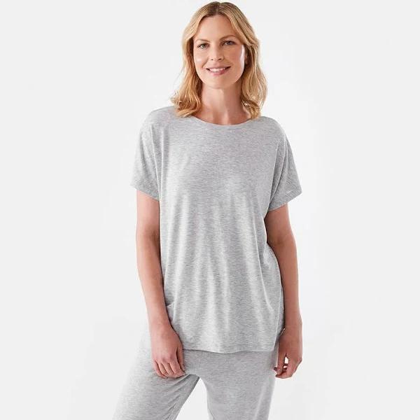 Kmart Comfort Extended Sleeve T-Shirt - Slvr Marle Size: 20