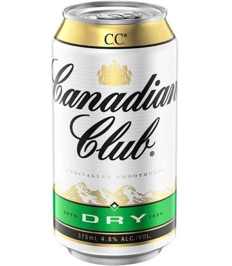 Canadian Club Whisky & Dry Cans 375ml - 24 Pack