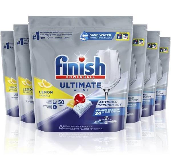 Finish Ultimate All in One Dishwasher Tablets, Lemon Sparkle, 300 Tablets