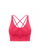 Lorna Jane Womens Lotus Longline Sports Bra Neon Raspberry / M