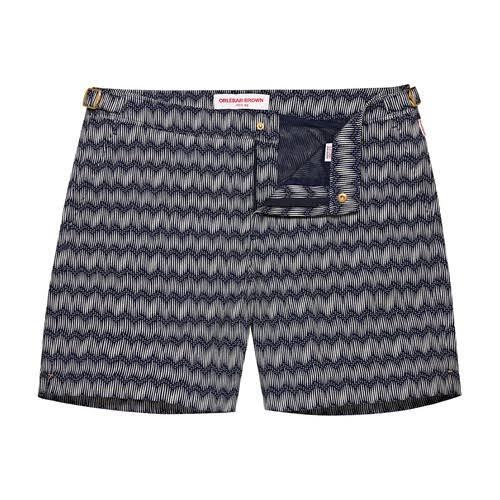 Orlebar Brown Bulldog Jacquard Swim Trunks Night Iris