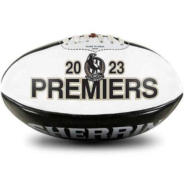 Collingwood Magpies 2023 Premiers Sherrin PVC 20cm Mini Football