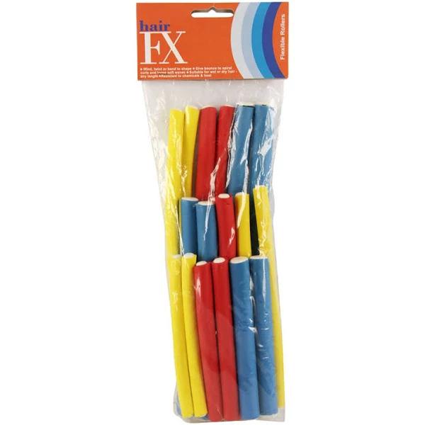 Hair FX Flexible Rollers Assorted 18pc Pack