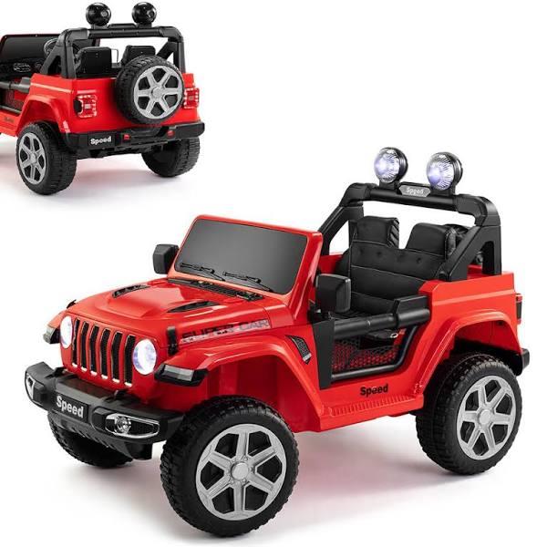 Red 12V 4WD Jeep Wrangler Rubicon Ride On Car