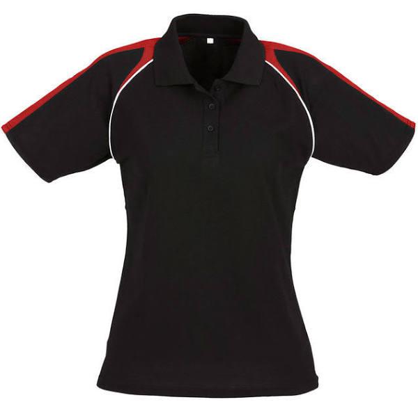 Biz Collection P225LS Ladies Triton Polo 18 / Black/Red/White