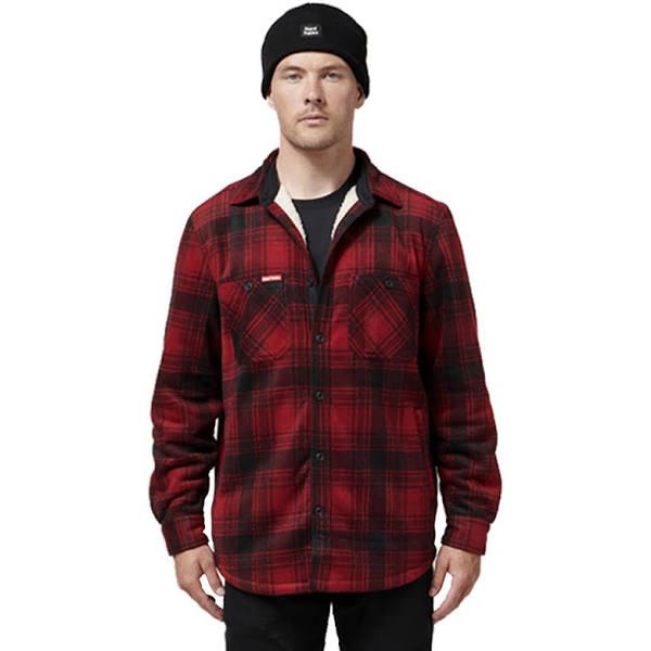 Hard Yakka Legends Sherpa Jacket With Beanie - Camper Red XL