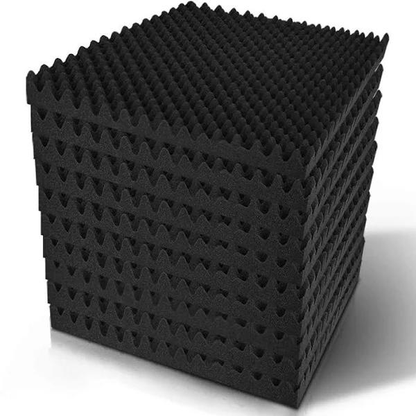 20pcs Acoustic Foam Panels Studio Sound Absorption Eggshell 50x50cm