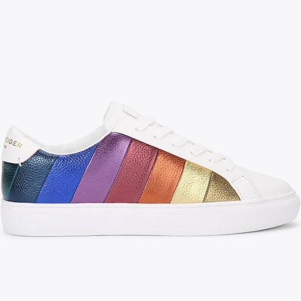 Kurt Geiger London Leather Rainbow Lane Stripe Sneakers - Multi - 36