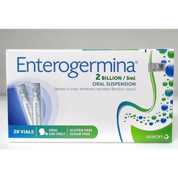 20 Vials Enterogermina Kids 5ml Bacillus Clausii Probiotic 2 Billion CFU Bac