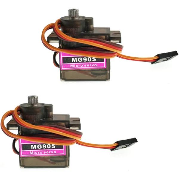 Maxmoral 2pcs MG90S 9g Metal Gear Micro Tower Pro Servo Upgraded SG90 Digital Micro Servos for RC Vehicle Helicopter Boat Car Models