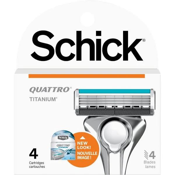 Schick Quattro Titanium Razor Blade Refills for Men - 24 Cartridges