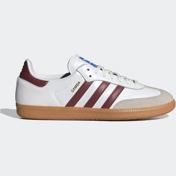 Adidas Originals Samba OG Sneakers in White and burgundy-Multi