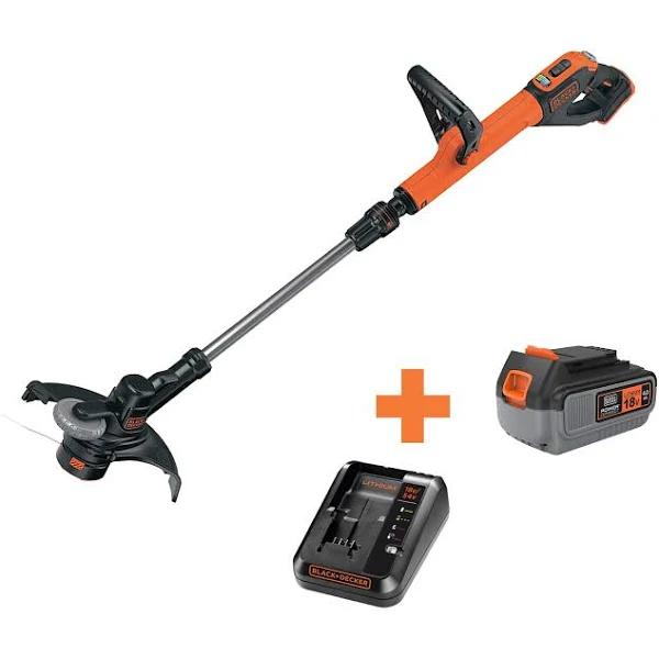 BLACK+DECKER 18V Lithium 30cm POWERCOMMAND String Trimmer Kit 4.0Ah