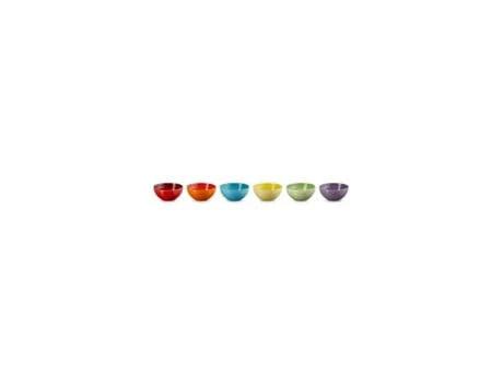 Le Creuset Stoneware Rainbow Set of 6 Snack Bowls