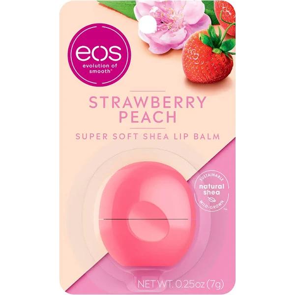 EOS Super Soft Shea Lip Balm Sphere - Strawberry Peach | 0.25 oz