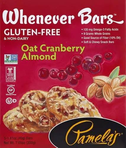 Pamela's Products Whenever Bars Oat Cranberry almond 5 Bars 1.41 oz (40 g) Each