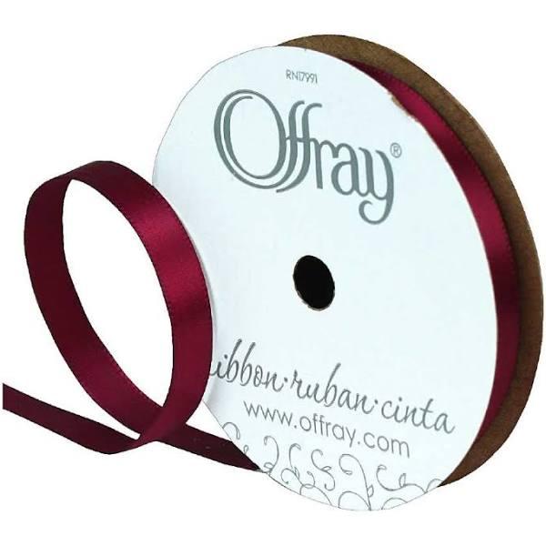 Offray Single Face Satin Ribbon 5/8"X18'-Sherry