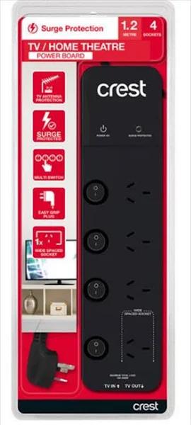 Crest Power Board with TV Surge Protection