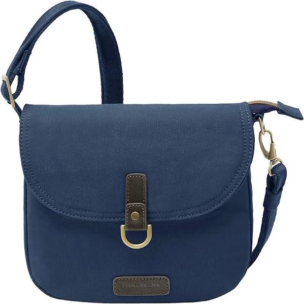 Travelon Navy Anti-theft Courier Saddle Messenger Bag One-Size