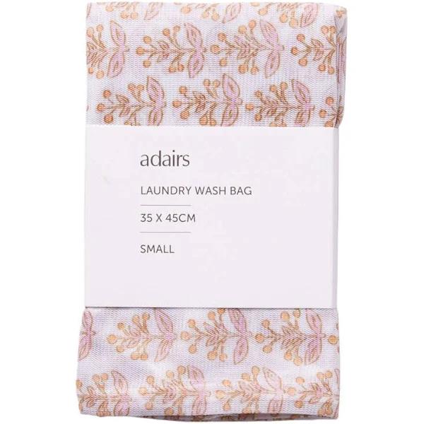 Adairs Laundry Pinks Block Print Wash Bag