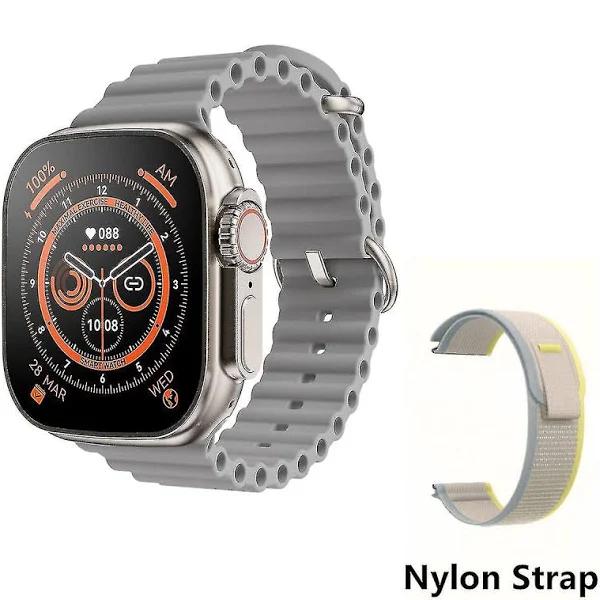 49mm for Apple Watch Ultra 8 Smartwatch Smart Watch Men Women Series NFC Bluetooth Call Wireless Charge Fitness Waterproof Watch White and xiaobaiNL