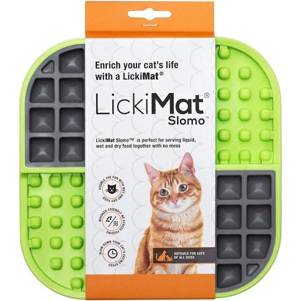 LickiMat Slomo Cat Slow Feeder Green