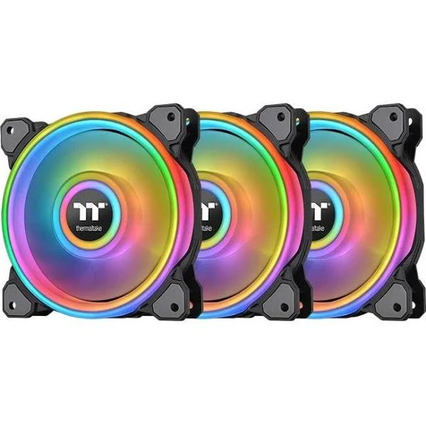 Thermaltake Riing Quad 12 RGB Radiator Fan TT Premium Edition 3 Pack - Black