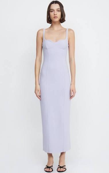 Zoey Midi Dress - Pale Lilac Purple Size 10 | Bec + Bridge