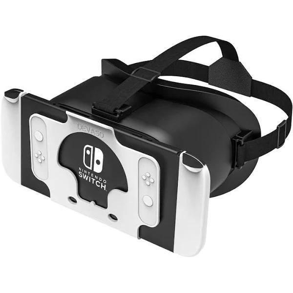 DEVASO Upgraded VR Headset For Nintendo Switch & Switch OLED Model, Switch Virtual Reality Glasses with Adjustable HD Lenses and Comfortable Head