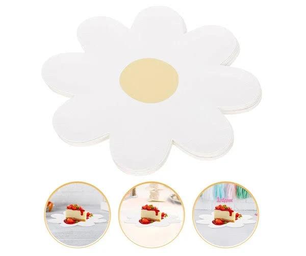 20 Pcs Bridal Shower Paper Plates Flower Desserts Cake Holiday Chrysanthemum Appetizer Child