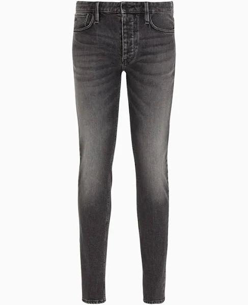 Emporio Armani - J75 Slim-Fit Vintage-look Denim Jeans, 99% Cotton 1% Elastane, Black, Size: 32L