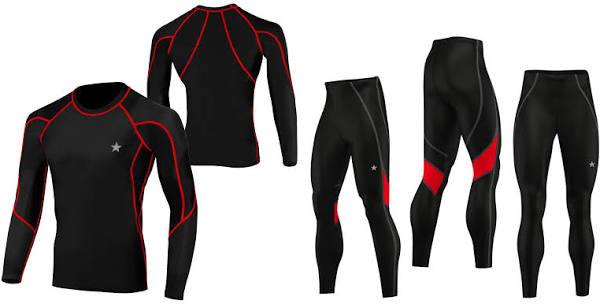 Spruce Men Compression Top + Bottom Baselayers Set