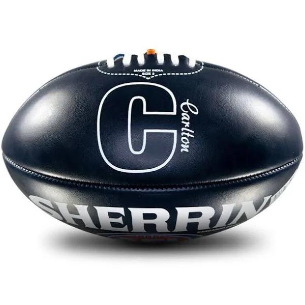 Sherrin AFL Carlton Blues Team Logo Football - Size 2