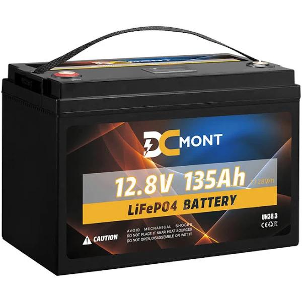 DC Mont 12V 135Ah Lithium Battery Lifepo4 Phosphate Deep Cycle Rechargeable