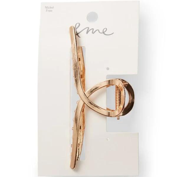 &me Women's Loop Hair Claw Clip - Gold