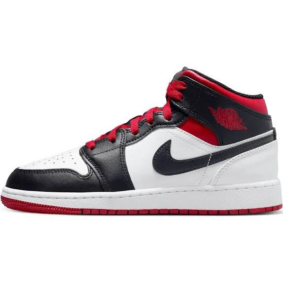 Air Jordan 1 Mid Older Kids' Shoes - White