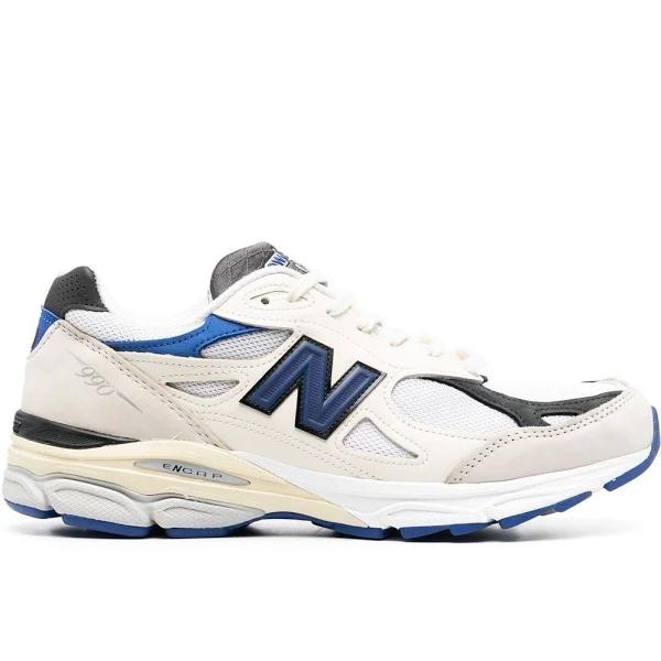 New Balance Men's Made in USA 990v3 White/Blue - Size 10