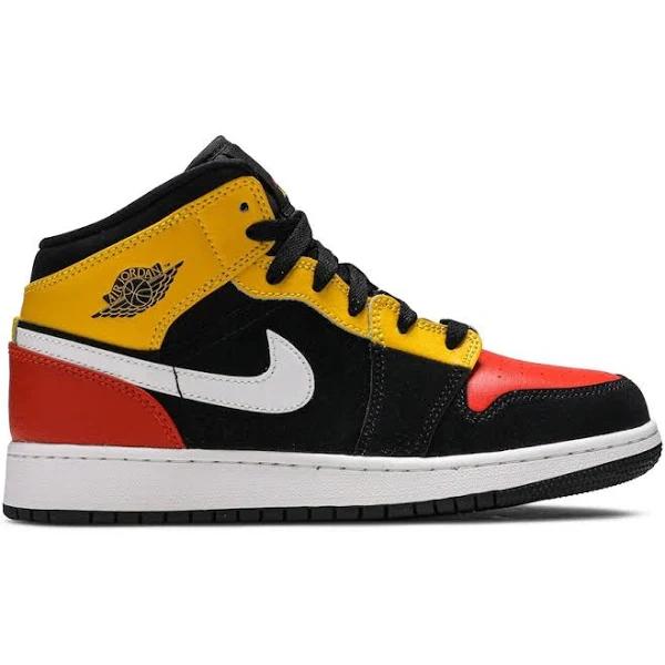 (Youth) Air Jordan 1 Mid SE 'Amarillo Team Orange' BQ6931‐087 US 5Y