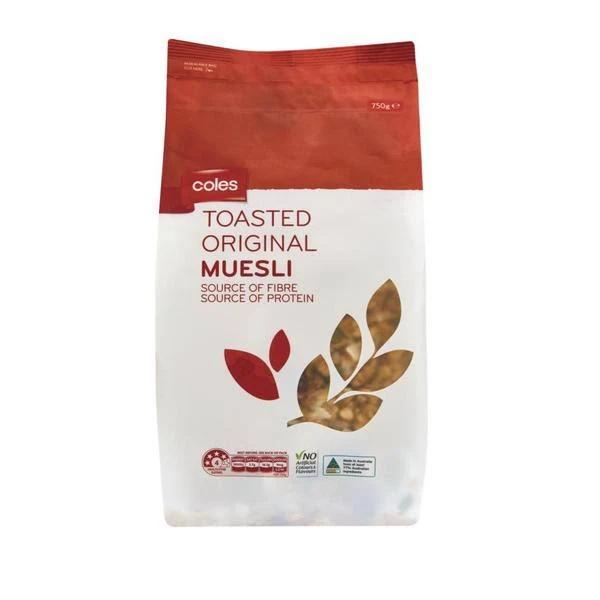 Coles Toasted Original Muesli 750g